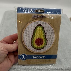 Leisure Arts Mini Maker Cross Stitch Kit with Avocado Design